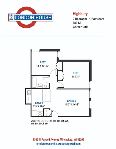 Floor plan Highbury