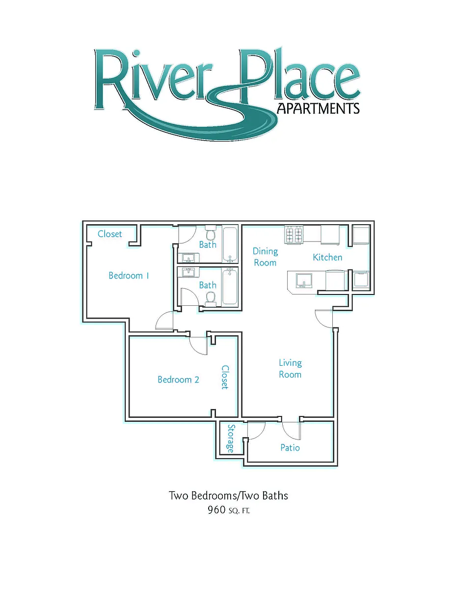 Floor plan 2bd 2ba