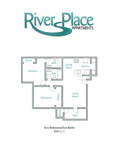 Floor plan 2bd 2ba