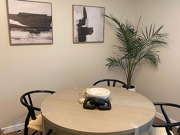 Dining area with skylight
