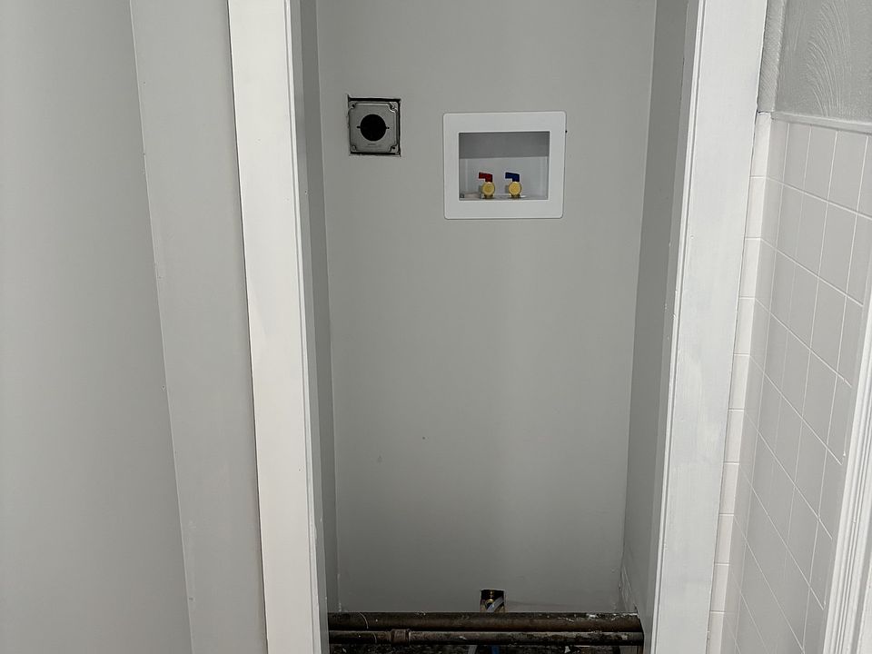 This is the utility closet which we will place our stack washer and dryer in front of...