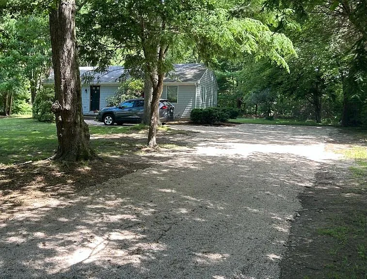 Quiet neighborhood set back from street