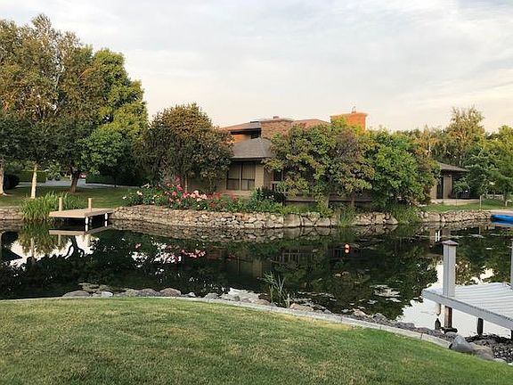 Private back deck overlooking the water.