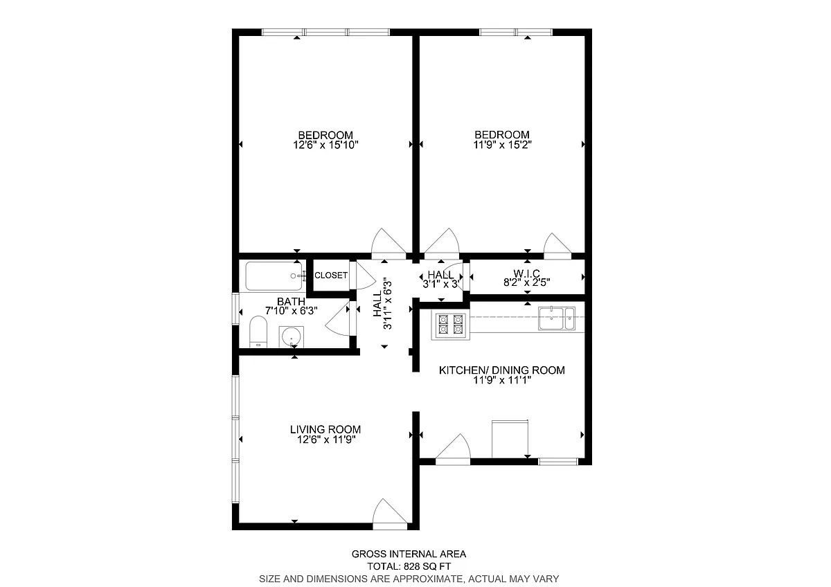 Floor plan Two Bedroom