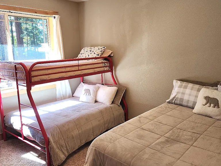 3rd Room with Queen Bed and Bunks.