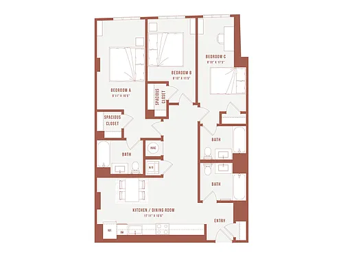 Floor plan Colette Co-Living H3