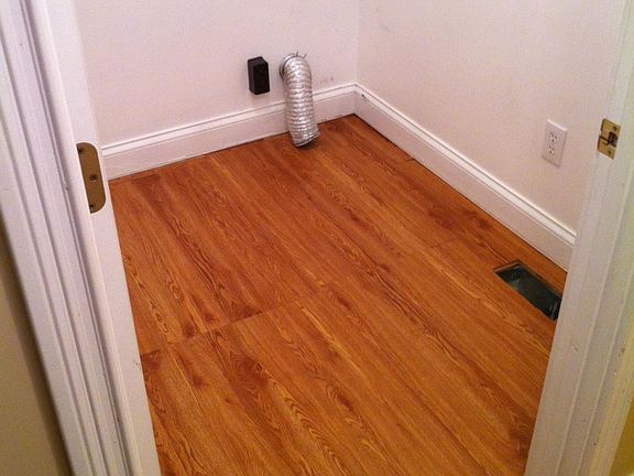 New flooring in washroom