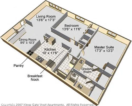Floor plan Two Bedroom