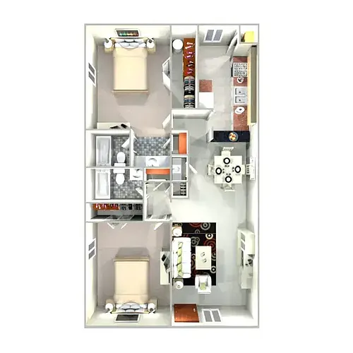Floor plan 2x2A