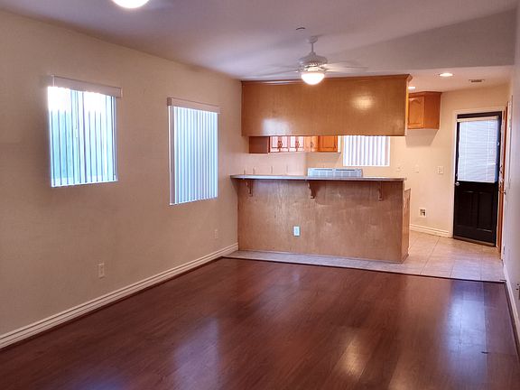 Living area and kitchen