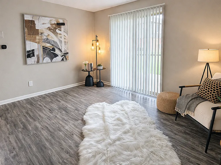 Living Room with Sliding Doors