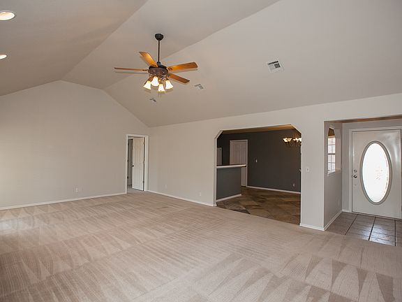Living Room with Vaulted Ceiling