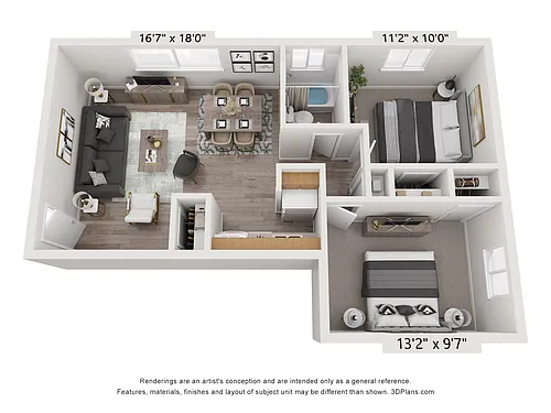 Floor plan Two Bedroom