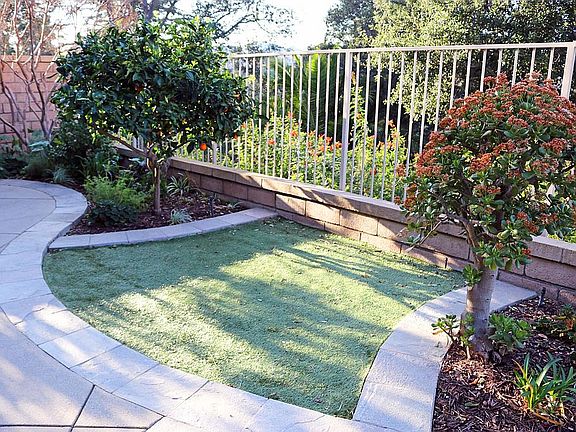 Front yard artificial turf
