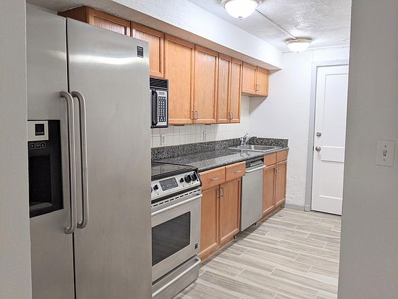 Kitchen from living room view.
