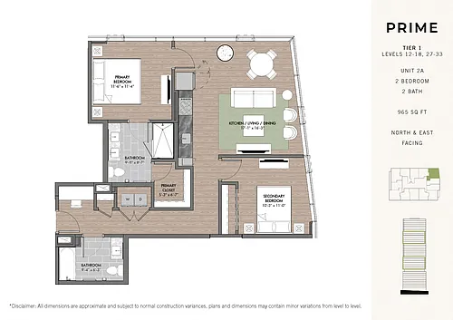 Floor plan Prime Two BR Stack 02