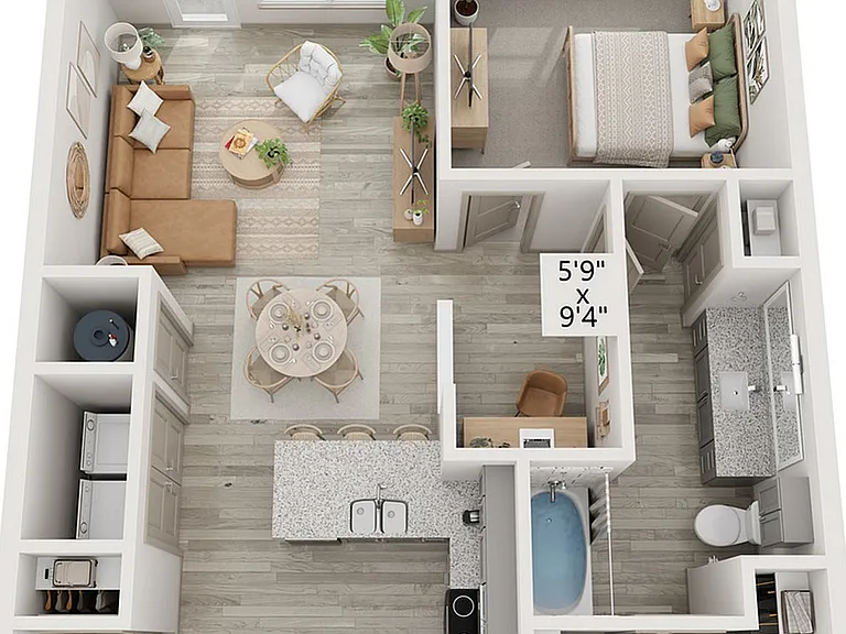 1x1 822 sqft - A6 (zrs A3) 1x1 822 sqft - A6 (zrs A3)