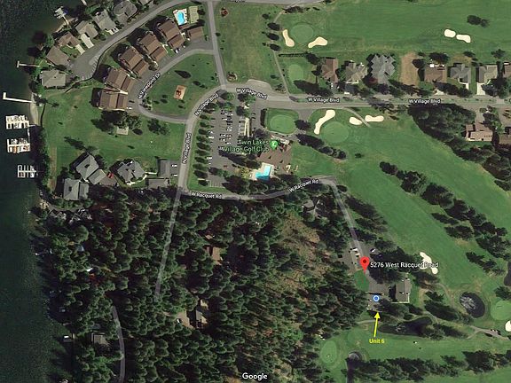 Arrow pointing to condo