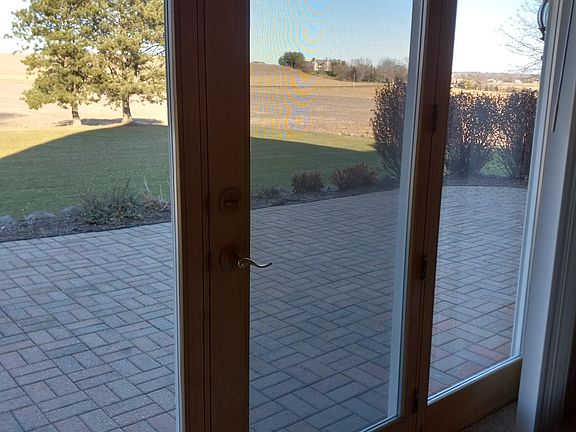 View from patio door and patio.