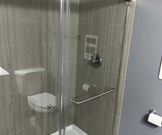 Brand new walk-in shower
