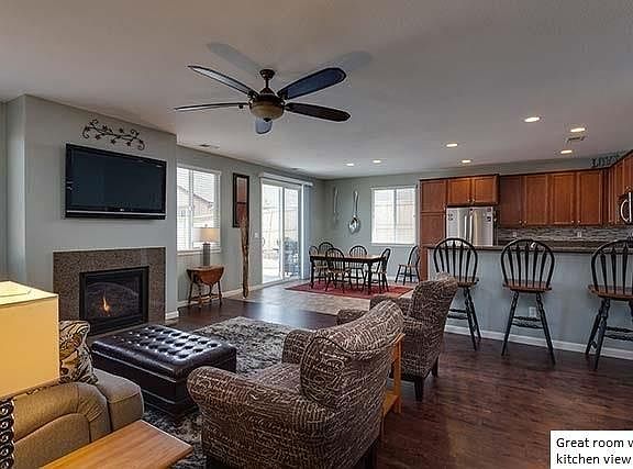 Great room and kitchen