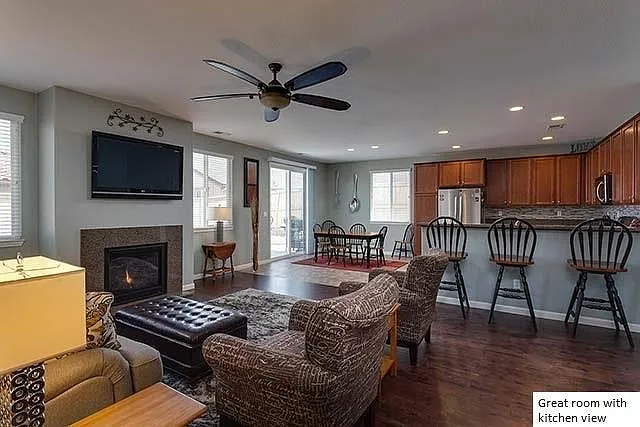 Great room and kitchen - 10740 Cedar Rock Dr