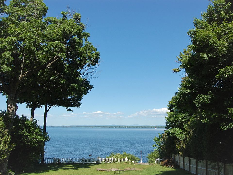 View of lake and fire pit 