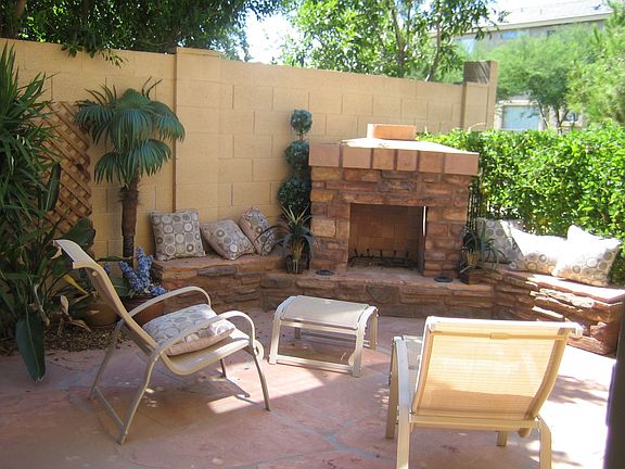 outside private patio; no backyard maintenance