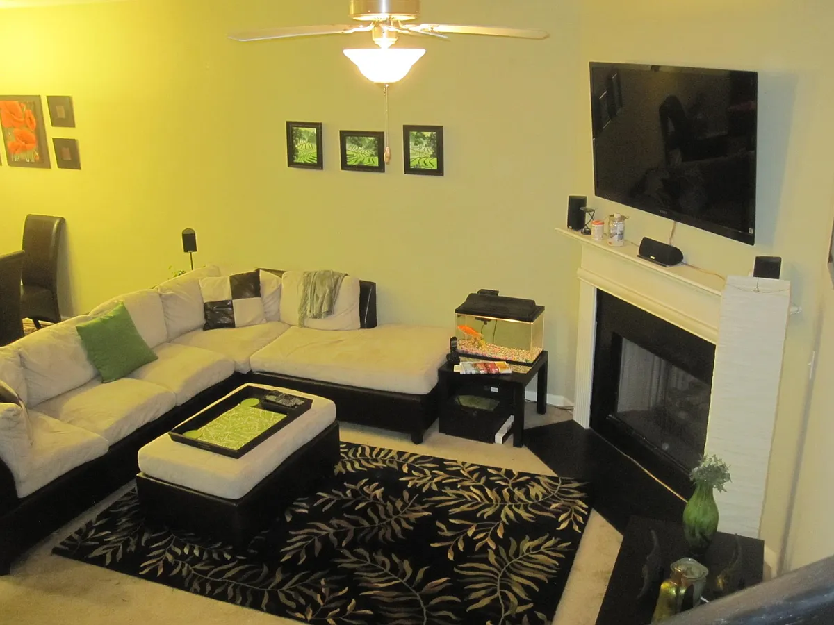 Living Room with Fireplace - 6992 Kingswood Run Dr