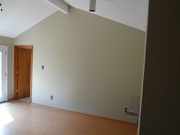 Vaulted ceiling in living room