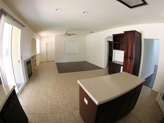 Kitchen and family room