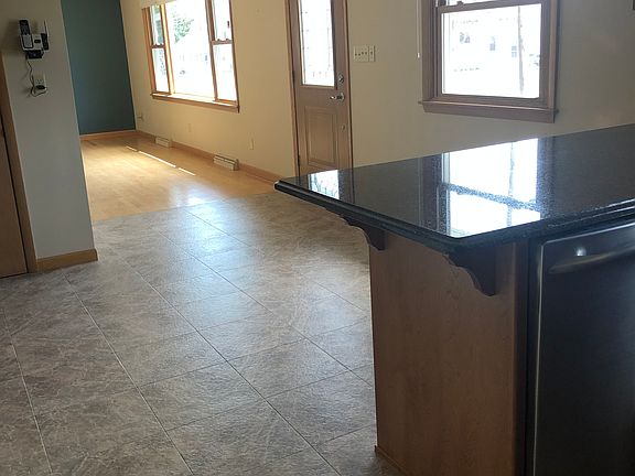 Kitchen into living room