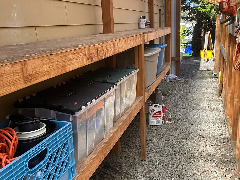 Covered exterior storage