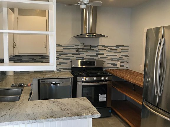 Prep area, and storage, pot filler on stove