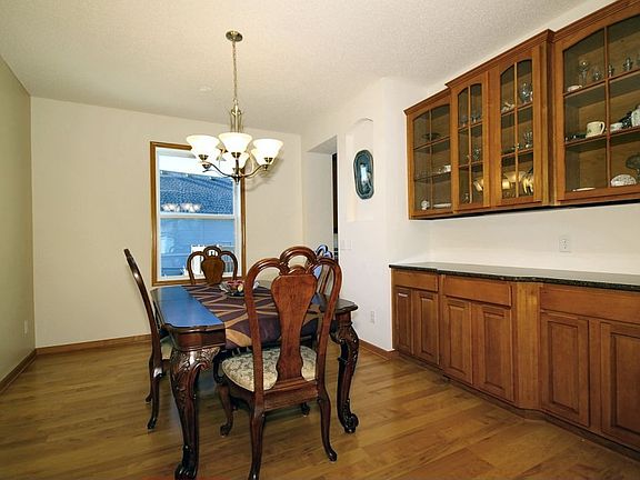 Formal Dining has built-in buffet