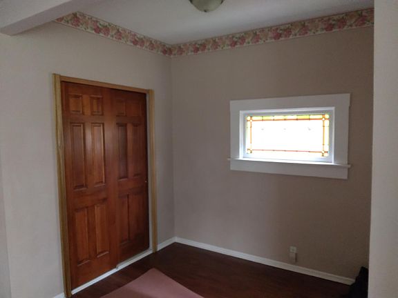 Coat closet in entryway