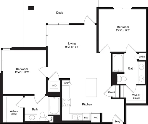 Floor plan 2 Bedroom F