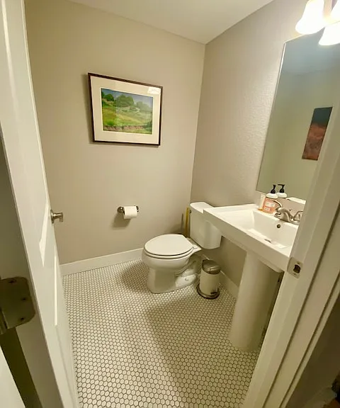 Downstairs half bath