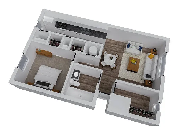 Floor plan One Bedroom B