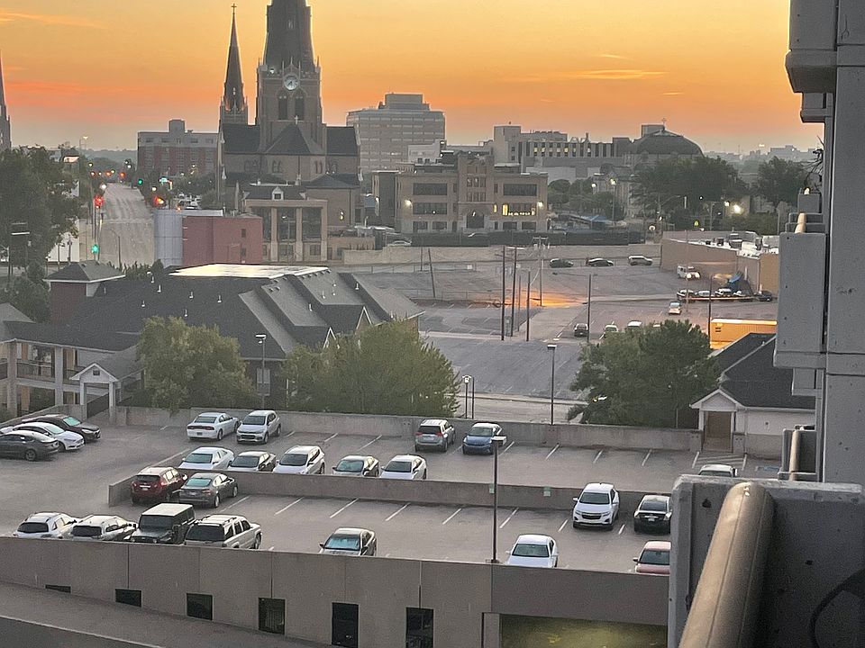 Sunrise facing East. Cathedral Square on horizon.