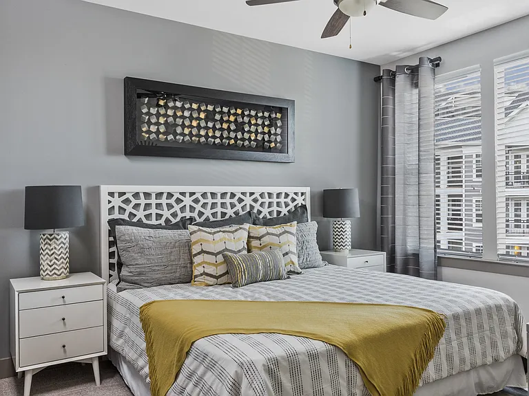 Ceiling Fans with Lighting in Bedrooms and Living Room