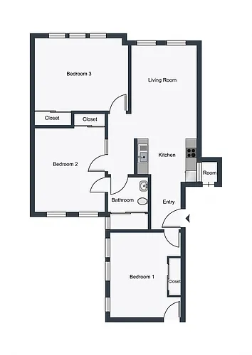 Floor plan Three Bedroom