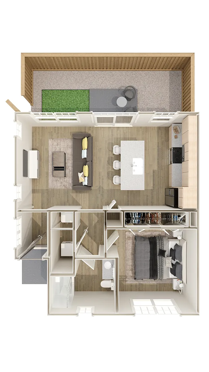 Floor plan One Bedroom