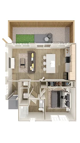 Floor plan One Bedroom
