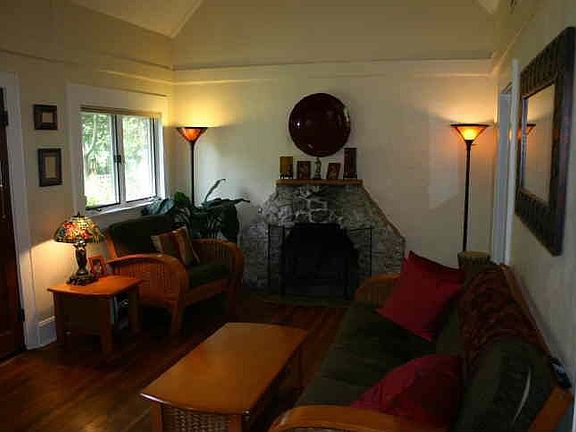 LR w/ stone fireplace