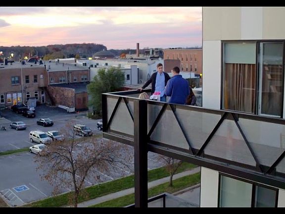 Private balconies span up to 20 feet at 200 State!