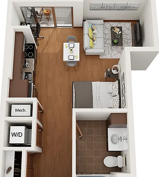 Floor Plan A | Domain | Apartments in Madison, WI Floor Plan A | Domain | Apartments in Madison, WI