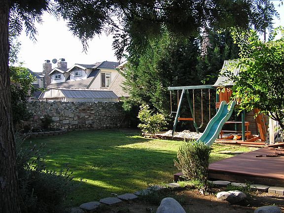 partial view of back yard