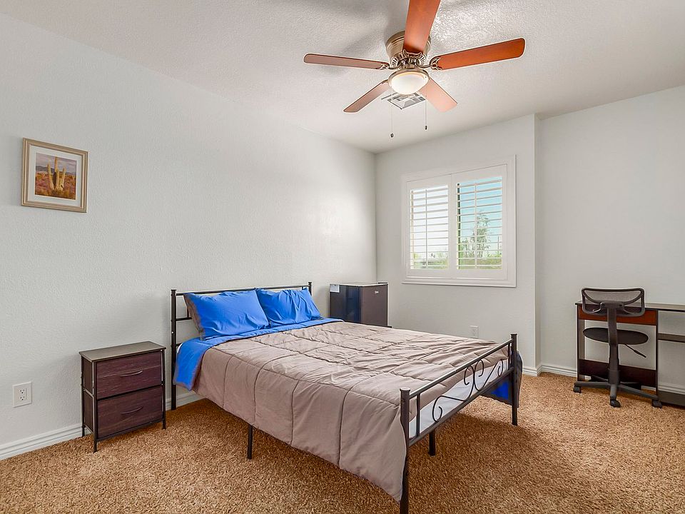 Full size bed with desk c
