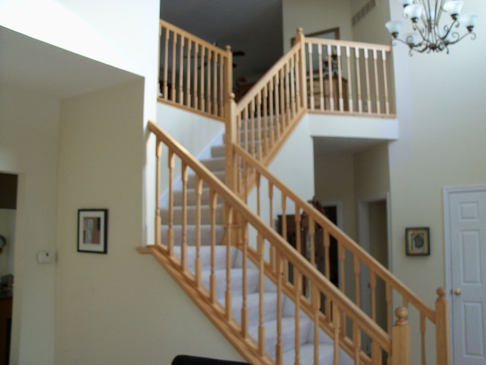 Oak Staircase leads to Loft and Bedroom 2